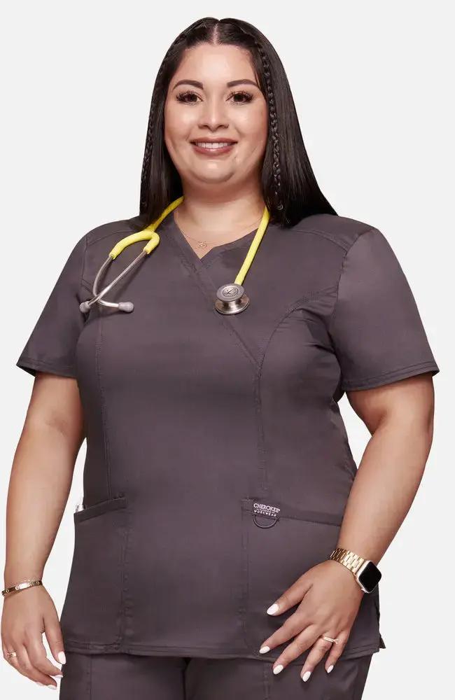 Cherokee Revolution Women's Mock Wrap Scrub Top WW610 Simply Scrubs Australia
